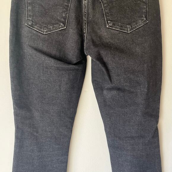 Levi's Black Distressed 711 Skinny Jean Size 28 - Picture 9 of 12